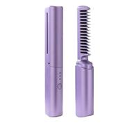 Ggnaxivs 2 en 1 lentes profesionales inalámbricos para el cabello, rizador, peine, calentamiento rápido, esmalte de iones negativos, herramientas de peinado para rizar-A