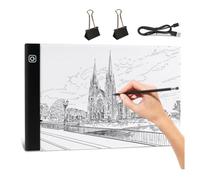Ggnaxivs Tablero de Luz LED A4, Mesa de Luz para Manualidades con Alimentación USB de Brillo Regulable de 3 Niveles para Calco, Bloc de Dibujo con Luz