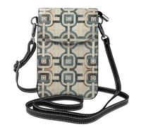 GGNKDL Bolsa cruzada con estampado circular de patrón de conexión, bolsa para teléfono móvil, cartera pequeña para mujer, un regalo práctico adecuado para salir, hacer ejercicio y ir de compras