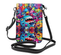 GGNKDL Bolsa cruzada con estampado de animales extraños, bolsa para teléfono móvil, cartera pequeña para mujer, un regalo práctico adecuado para salir, hacer ejercicio y ir de compras