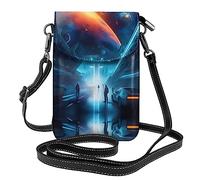 GGNKDL Bolsa cruzada con estampado del futuro de ciencia ficción, bolsa para teléfono móvil, cartera pequeña para mujer, un regalo práctico adecuado para salir, hacer ejercicio y ir de compras