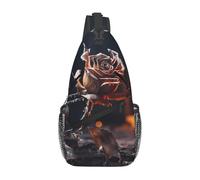 GGNKDL Bolsa de hombro cruzada con estampado de rosas marchitas adecuada para hombres y mujeres, adecuada para bolsas de fitness y viajes de senderismo