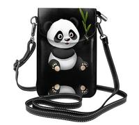 GGNKDL Bolso cruzado con estampado de bambú con panda gigante, bolsa para teléfono móvil, cartera pequeña para mujer, un regalo práctico adecuado para salir, hacer ejercicio y ir de compras