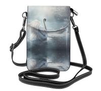 GGNKDL Bolso cruzado con estampado de cisne blanco sobre hielo, bolsa para teléfono móvil, cartera pequeña para mujer, un regalo práctico adecuado para salir, hacer ejercicio y ir de compras