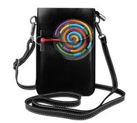 GGNKDL Bolso cruzado con estampado de laberinto colorido, bolsa para teléfono móvil, cartera pequeña para mujer, un regalo práctico adecuado para salir, hacer ejercicio y ir de compras
