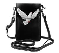 GGNKDL Bolso cruzado con estampado de paloma blanca de la paz, bolsa para teléfono móvil, cartera pequeña para mujer, un regalo práctico adecuado para salir, hacer ejercicio y ir de compras