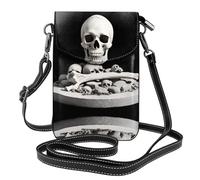 GGNKDL Bolso cruzado con estampado de restos de cadáveres, bolsa para teléfono móvil, cartera pequeña para mujer, un regalo práctico adecuado para salir, hacer ejercicio y ir de compras