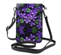 GGNKDL Bolso cruzado con estampado Violets in Bloom, bolso para teléfono móvil, cartera pequeña para mujer, un regalo práctico adecuado para salir, hacer ejercicio y ir de compras