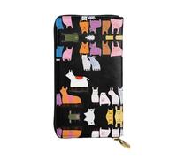 GGNKDL Cartera de mano larga de piel con estampado de animales pequeños, bolsa de mano de gran capacidad con cremallera para tarjetas de crédito