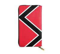 GGNKDL Cartera larga de piel con estampado de bandera de Trinidad y Tobago para mujer, bolsa de mano de gran capacidad con cremallera para tarjetas de crédito