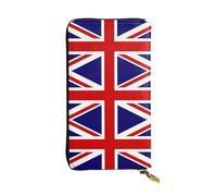 GGNKDL Cartera larga de piel con estampado de bandera del Reino Unido para mujer, bolsa de mano de gran capacidad con cremallera para tarjetas