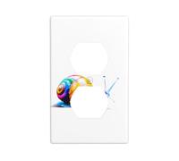 GGNKDL Colorido panel de pared con impresión de caracol, cubierta de alimentación doméstica duradera para enchufes e interruptores decorativos