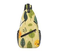 GGNKDL Divertida bolsa de hombro cruzada con estampado de hierba pequeña adecuada para hombres y mujeres, adecuada para bolsas de fitness y viajes de senderismo