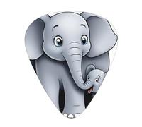 GGNKDL Elephant Mother and Son Prints - Púa de guitarra de 12 piezas con tres combinaciones de púas de grosor adecuadas para bajo y ukelele