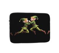 GGNKDL Elf Hugging Each Other Pattern - Funda portátil a prueba de golpes para laptop de 12 pulgadas, para hombres y mujeres, viajes de negocios, oficina, uso diario