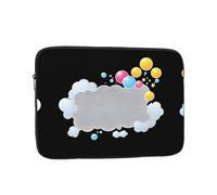 GGNKDL Funda portátil para laptop de 12 pulgadas, diseño de burbujas que se esconde en las nubes, a prueba de golpes, para hombres y mujeres, viajes de negocios, oficina, uso diario