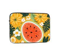 GGNKDL Funda portátil para laptop de 17 pulgadas, diseño de ilustración de fondo de frutas, a prueba de golpes, para hombres y mujeres, viajes de negocios, oficina, uso diario