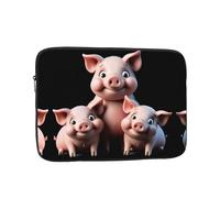 GGNKDL Funda portátil para laptop de 30.5 cm, diseño de cerditos pequeños, a prueba de golpes, para hombres y mujeres, viajes de negocios, oficina, uso diario