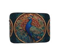 GGNKDL Funda portátil para laptop de 33.0 cm, diseño de pavo real pintado, a prueba de golpes, para hombres y mujeres, viajes de negocios, oficina, uso diario