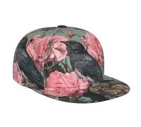 GGNKDL Gorra de béisbol ajustable con estampado de The Raven in The Rose, adecuada para actividades al aire libre como correr