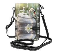 GGNKDL Hermosa bolsa cruzada con estampado de cisne blanco, bolsa para teléfono móvil, cartera pequeña para mujer, un regalo práctico adecuado para salir, hacer ejercicio y ir de compras