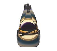 GGNKDL Hermosa bolsa de hombro Saturn Prints Cross adecuada para hombres y mujeres, adecuada para bolsas de fitness y viajes de senderismo