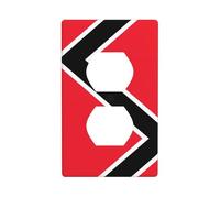 GGNKDL Impresión de la bandera de Trinidad y Tobago, panel de pared de doble enchufe, cubierta de alimentación doméstica duradera para enchufes e interruptores decorativos