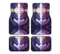 GGNKDL Las alfombrillas de coche con estampado de dragones Purple and Wirte con parte delantera y trasera antideslizantes son adecuadas para coches, camiones y SUV