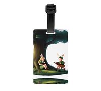 GGNKDL Las etiquetas de equipaje y las etiquetas de bolsa de viaje con diseño de Elf of Learning Magic Books son adecuadas tanto para hombres como para mujeres para evitar el equipaje