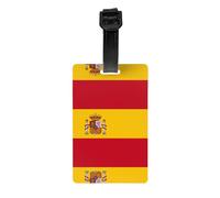 GGNKDL Las etiquetas de equipaje y las etiquetas de bolsa de viaje con estampado de bandera española son adecuadas tanto para hombres como para mujeres para evitar el equipaje