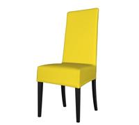 GGNKDL Las fundas para sillas de restaurante con estampado amarillo pálido son desmontables, súper elásticas y lavables, adecuadas para cocinas