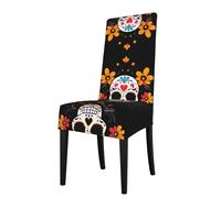 GGNKDL Las fundas para sillas de restaurante Day of The Dead Prints son desmontables, súper elásticas y lavables, adecuadas para cocinas