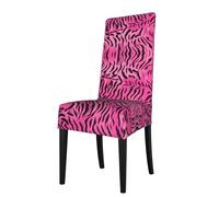 GGNKDL Las fundas para sillas de restaurante Zebra Tiger Leopard Pink Prints son desmontables, súper elásticas y lavables, adecuadas para cocinas