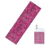 GGNKDL Las toallas de hielo deportivas con estampado de cebra tigre leopardo rosa son adecuadas para deportes en interiores y exteriores y actividades de ejercicio