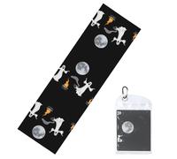 GGNKDL Las toallas de hielo deportivas con estampado de fantasmas bailando son adecuadas para deportes en interiores y exteriores y actividades de ejercicio