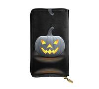 GGNKDL Long live the day - Cartera larga de piel para mujer, diseño de farolillo de calabaza, gran capacidad, bolsa con cremallera para tarjetas de crédito