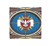 GGNKDL Panel decorativo de pared con impresión de cristianismo de espíritu santo adecuado para zonas residenciales y comerciales de 11.4 x 11.4 cm