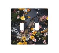 GGNKDL Panel decorativo de pared con impresión de flores silvestres de asfalto adecuado para áreas residenciales y comerciales de 4.5 x 4.5 pulgadas