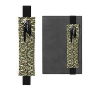 GGNKDL Portalápices de cuero con diseño de camuflaje de bosque para diarios de tapa dura, agendas, planificadores, bolsa de correa ajustable, Black, Talla única