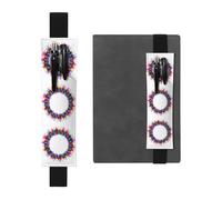 GGNKDL Portalápices de cuero con diseño de círculo de neón psicodélico para diarios de tapa dura, diarios, planificadores, bolsa de correa ajustable, Negro, One Size