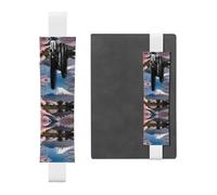 GGNKDL Portalápices de cuero con diseño de Monte Fuji a principios de primavera, para diarios de tapa dura, agendas, planificadores, bolsa de correa ajustable, White, Talla única