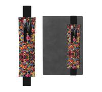 GGNKDL - Portalápices de cuero con patrón colorido de confeti para diarios de tapa dura, diarios, planificadores, bolsa de correa ajustable