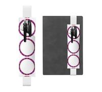 GGNKDL Portalápices de cuero con patrón psicodélico de neón para diarios de tapa dura, agendas, agendas, bolsa de correa ajustable, Blanco, One Size