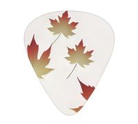 GGNKDL Púa de guitarra con estampado de hojas de arce que caen, 12 piezas con tres combinaciones de púas de grosor adecuadas para bajo y ukelele