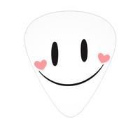 GGNKDL Púa de guitarra con texto en inglés «Keep Smiling every day», 12 piezas con tres combinaciones de púas de grosor adecuadas para bajo y ukelele