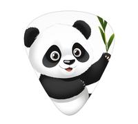 GGNKDL Púa de guitarra gigante con estampado de panda comiendo bambú, 12 piezas con tres combinaciones de púas de grosor adecuadas para bajo y ukelele