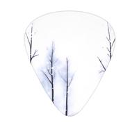 GGNKDL Púa de guitarra romántica con estampado de escena de nieve, 12 piezas con tres combinaciones de púas de grosor adecuadas para bajo y ukelele