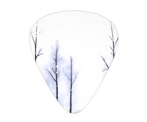 GGNKDL Púa de guitarra romántica con estampado de escena de nieve, 12 piezas con tres combinaciones de púas de grosor adecuadas para bajo y ukelele