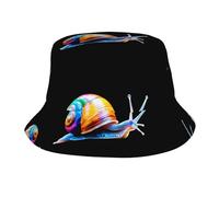 GGNKDL Sombrero de pescador colorido con estampado de caracol para verano, al aire libre, un sombrero de playa adecuado tanto para hombres como para mujeres