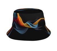 GGNKDL Sombrero de pescador de verano con impresiones artísticas abstractas, para viajes al aire libre, un sombrero de playa adecuado tanto para hombres como para mujeres, color negro